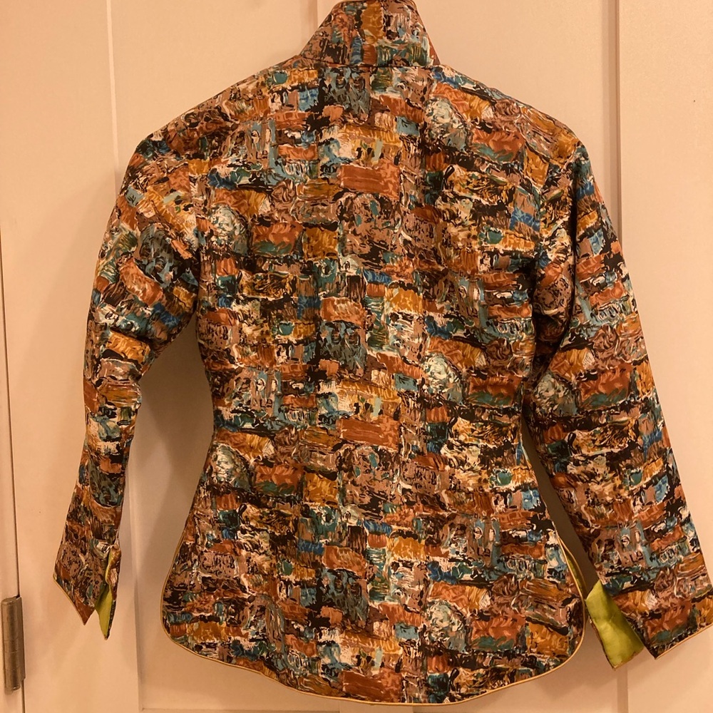 Vintage Brown and Blue Asian Jacket